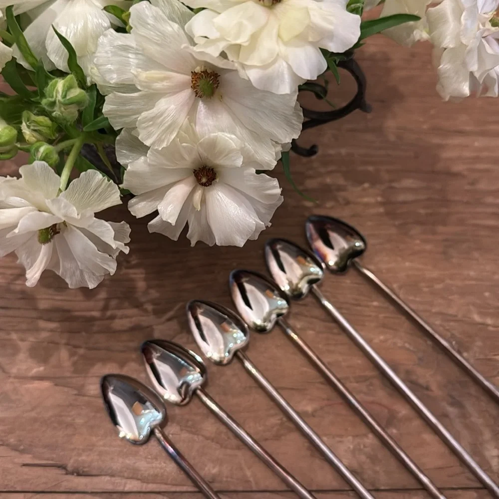 Elegant Sterling Silver Stirring Spoons and Straw Set!